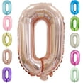 thumbnail image 1 of 40 Inch Big Number Balloons Rose Gold Number 0 Balloon for Kids Birthday Party Self Inflating Foil Digit Balloon for Anniversary Graduations Birthday Party Decorations(Rose Gold 0), 1 of 12