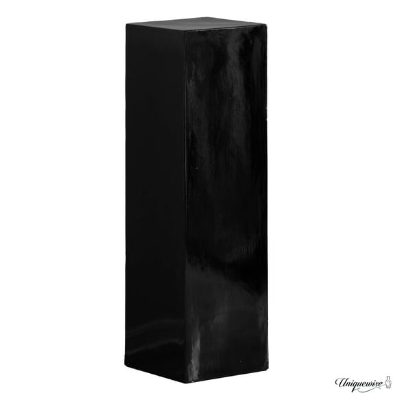 40-Inch Black Fiberglass Pedestal Backdrop Stand - Stylish Flower or Cake Holder for Weddings, Baby Showers, Bridal Showers, Engagement Parties, Birthdays, or as a Display Cube Rack for All Events