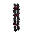 thumbnail image 1 of 40-Inch Black Leaf Red Rose Vine, PE Material, Gothic Dark Romance, Halloween Table Party Home Decor, 1 of 8