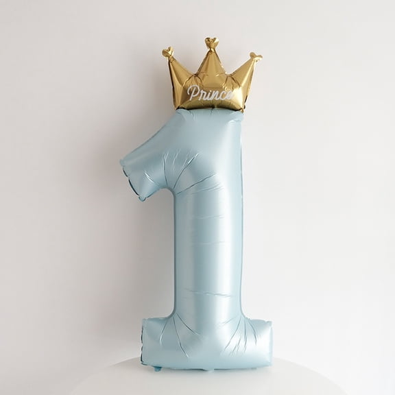 40-Inch Crown-Shaped Aluminum Foil Balloons for One-Year-Old Birthday Party Decorations