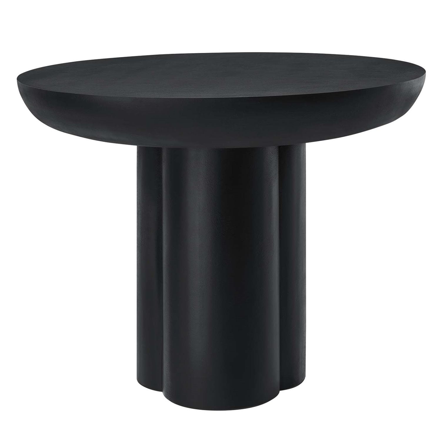 Caspian Black Round Concrete and MDF Dining Table