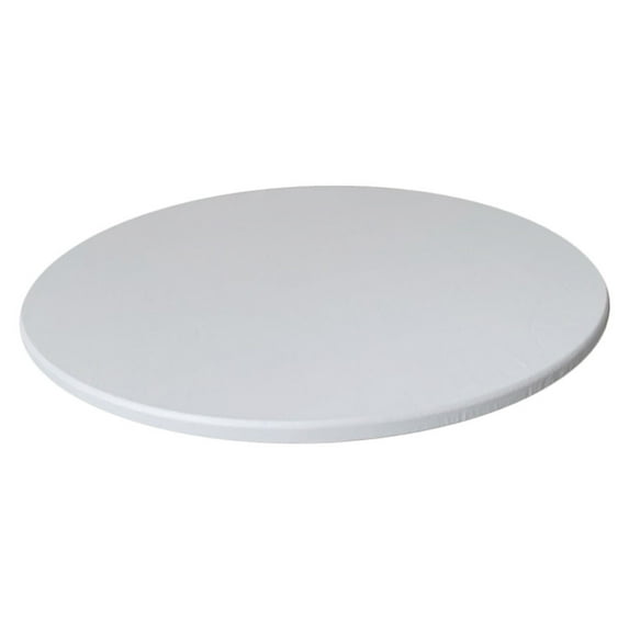 40 Inch Elastic Edged Round Table Cloth Table Protector Oil Table Cover white
