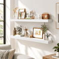 40 Inch Floating Shelves 6.5 Deep White Set Of 2 - Walmart.com
