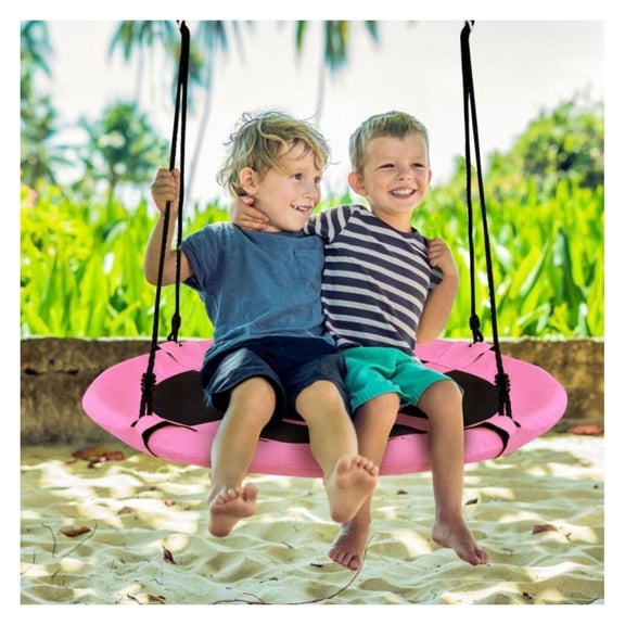 40 Inch Flying Saucer Tree Swing - Indoor Outdoor Play Set for Kids & Adults - 700 lbs Capacity - Adjustable Height - Durable Oxford Fabric & Steel Frame - Backyard Swing Set Accessory