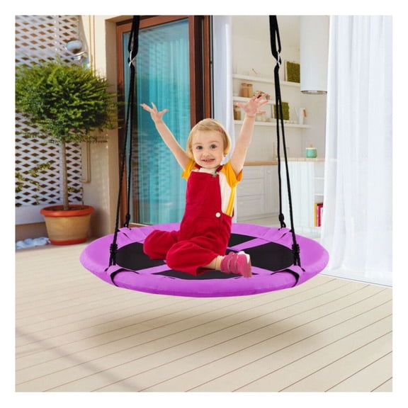 40 Inch Flying Saucer Tree Swing - Outdoor Swing Set for Kids & Adults, 700 lbs Capacity, Adjustable Height, Durable Oxford Fabric & Steel Frame - Backyard, Park, Playtime