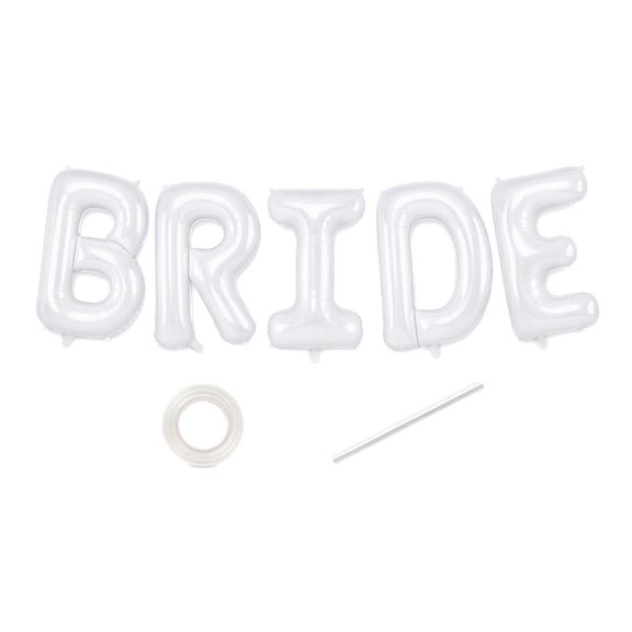 40 Inch Giant BRIDE Letter Foil Balloons, BRIDE To Be Balloon Set, Bachelorette & Bridal Shower Photo Booth Backdrop Party Decor