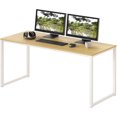 thumbnail image 1 of 40 Inch Home Office Computer Desk, Mission Style Compact Work Desk with Powder-Coated Steel Frame & Engineered Wood Top, Easy Assembly for Home Dorm, 1 of 8