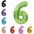 thumbnail image 1 of 40 Inch Large Foil Helium Number Balloon Birthday Wedding Party 0-9 (Baby Blue, 9), 1 of 4