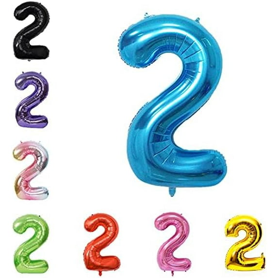 40 Inch Large Foil Helium Number Balloon Birthday Wedding Party 0-9 (Baby Blue, 9)