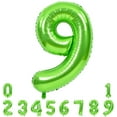 40 Inch Large Green Numbers Balloons 09, Number 5 Digital 5 Helium Balloons, Foil Mylar Big