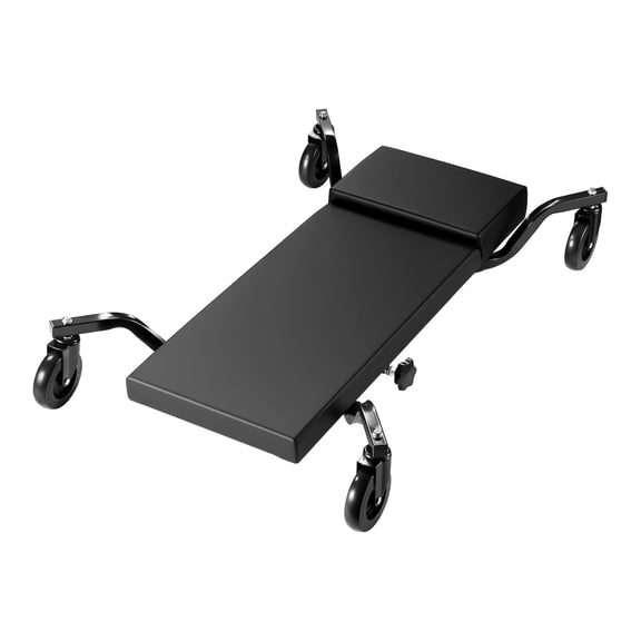 40 Inch Low Profile Rolling Creeper with Headrest 400 lb Capacity 4 Wheels Auto Brake for Car Repair Garage