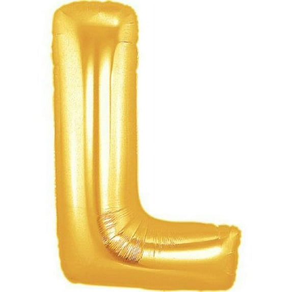 40 Inch Megaloon Gold Letter L Balloons - Wholesale Multi-Colored