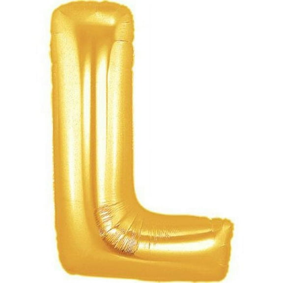 40 Inch Megaloon Gold Letter L Balloons - Wholesale Multi-Colored