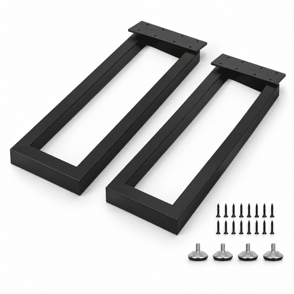 40 Inch Metal Bar Table Heavy Duty Desk Dinning With Adjustment Feet Pads Diy Ironniture Feets Set Of 2 Black