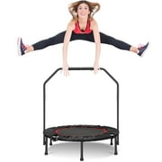 Triple Tree Mini Trampolines for Adults and Kids with Armrest Handle, 40.00 x 40.00 x 45.60