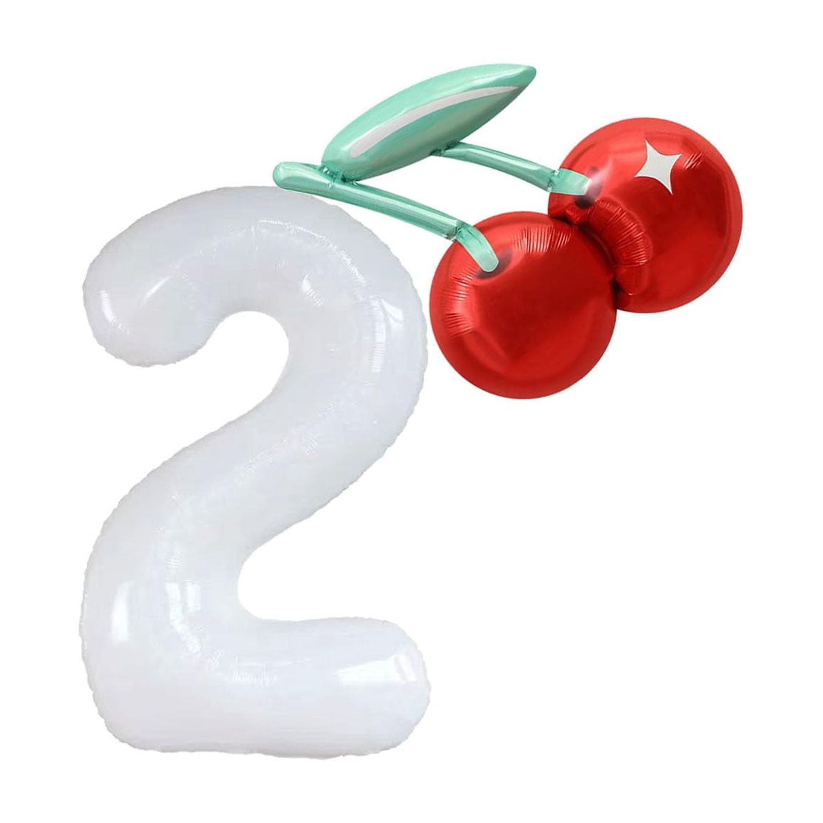 40 Inch Number 2 KEF16 Balloon and Cherry Balloon 2nd birthday ...