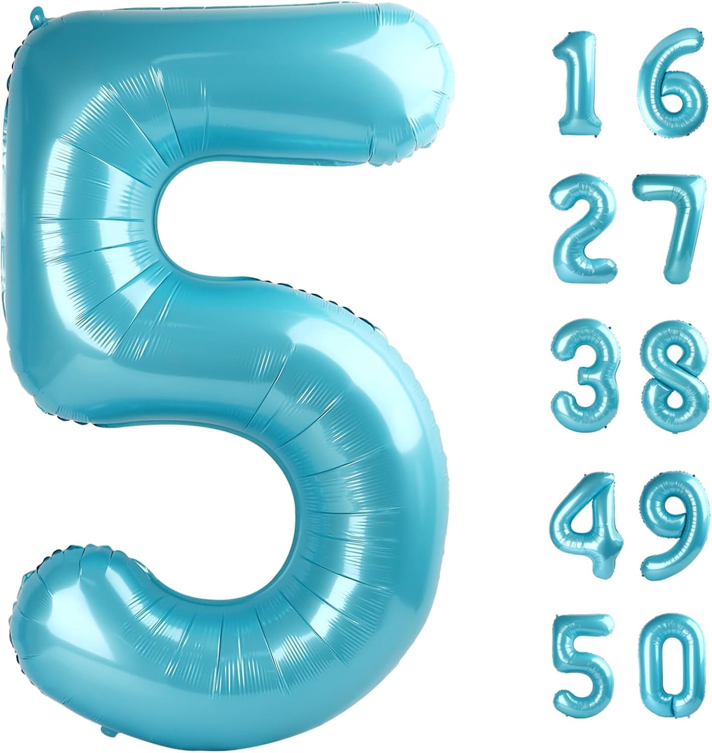 Cuoff 40 Inch Jumbo Dark Blue Number 5 Foil Balloon for Birthdays ...