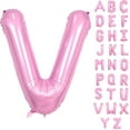 40 Inch Pink Letter Balloons, Giant Light Pink Letter V Balloon, Single
