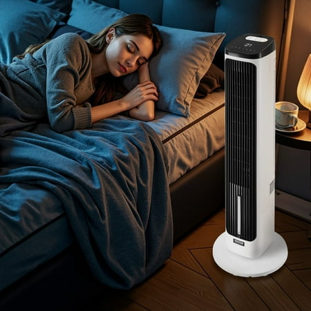 40 Inch Quiet Oscillating Tower Fan, 24H Timer, 23.3 ft/s High Velocity Cooling, Remote Control, LED Display, Easy Assembly