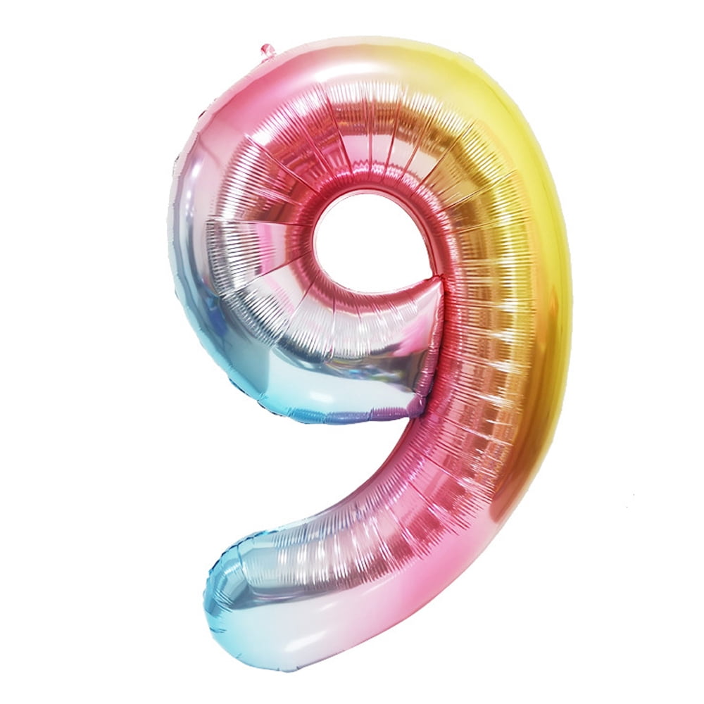 40 Inch Rainbow Numbers 3,5,6,9 Balloons Colorful Party Birthday