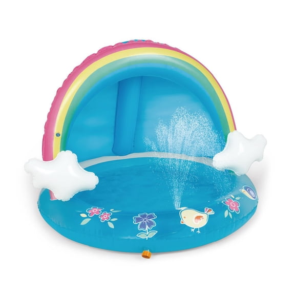 40 Inch Rainbow Splash Water Sprinkler Pool For Ages 1-3 And Pets