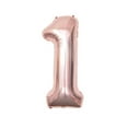 thumbnail image 1 of 40 Inch Rose Gold Number Balloon Ornament, Inflating Helium Foil Number 0-9 Balloons Decoration For Birthday Anniversary Wedding Holiday Party Supplies, 1 of 4