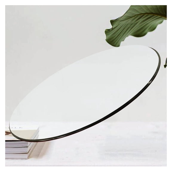 40 Inch Round Glass Table Top - 0.35" Thick Tempered Glass - Pencil Polished Edge - Clear Dining & Patio Table Replacement