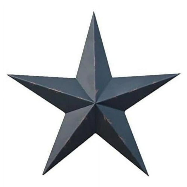 40 Inch Rustic Black Barn Star Made With Galvanized Metal To Prevent Rusting.