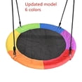 thumbnail image 1 of 40 Inch Saucer Swing for Kids Outdoor, 600 lbs Weight Capacity Round Swing w/ 900D Waterproof Oxford Cloth, Adjustable Rope, Flying Swing for Backyard & Indoor Playground, 1 of 5