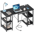 40 Inch Small Computer Desk with Power Outlets & USB Charging Port Home