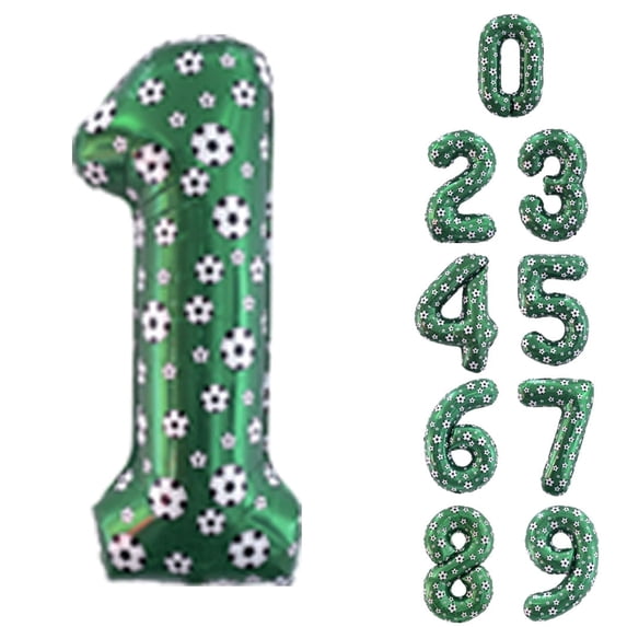 40 Inch Soccer Foil Number Balloon,Old Children's Birthday Party Helium Balloon Word Cup And Celebration Themed Party Decoration Supplies(1)