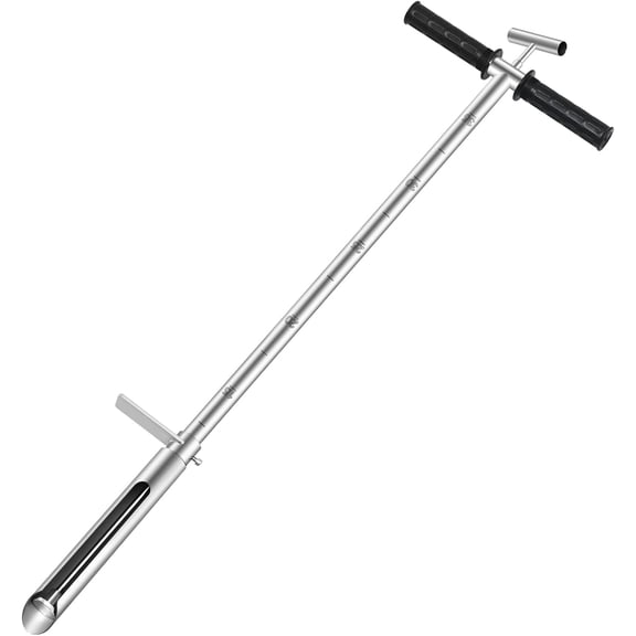 40 Inch Soil Sampler Probe, Stainless Steel Soil Core Sampling Tool with T-Handle, Heavy Duty Soil Probe for Lawn, Garden, Farm & Soil Testing