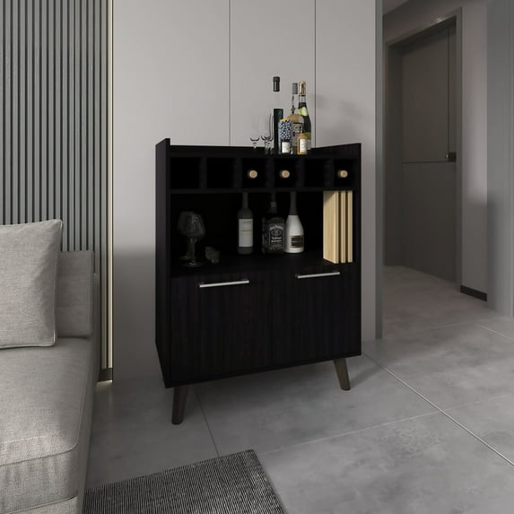40 - Inch Tall Bar Cabinet - Barware Storage - Dining Areas with Tight Space - Safe Materials