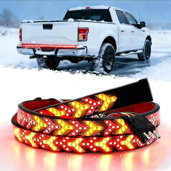 40 Inch Truck Tailgate Strip Light Led Bar, 40-Inches Led Tailgate Light Bar Strip Signal Break Reverse, Robust Weatherproof Arrow Design Turn Signal Strip for Car (Pickup Truck Head, 40in)