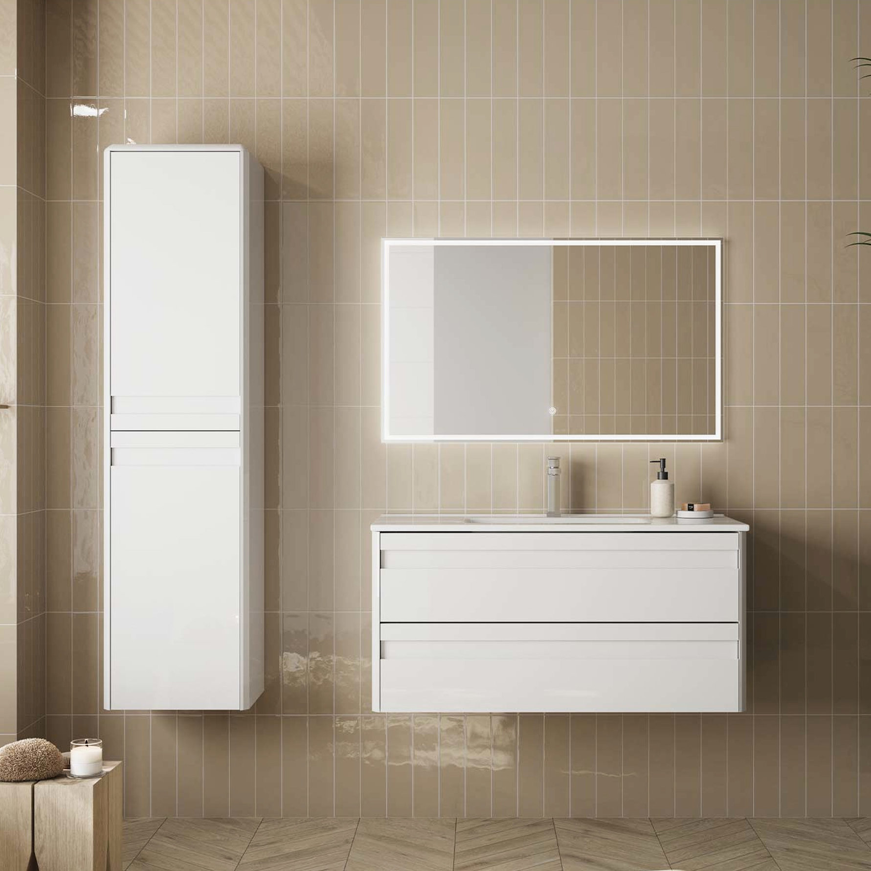40-Inch Vanity Cabinet with Drawers | Easy to Set Up in Bathroom