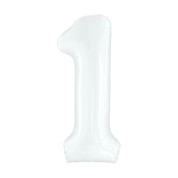 40 Inch White Large Digital Balloon Foil Helium Number 0-9 Balloons Giant Party Supplies For Birthday Party, Anniversary Decorations And So On