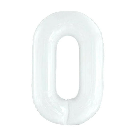 40 Inch White Large Digital Balloon Foil Helium Number 0-9 Balloons Giant Party Supplies For Birthday Party, Anniversary Decorations And So On