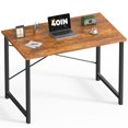 thumbnail image 1 of 40 Inch Wood Brown Computer Desk, Modern Home Office Workstation, 1 of 10