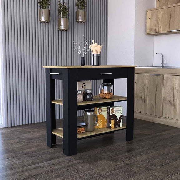 40-Inch with Drawer - Two Shelves Design - Kitchen Setup - Durable Storage Solution