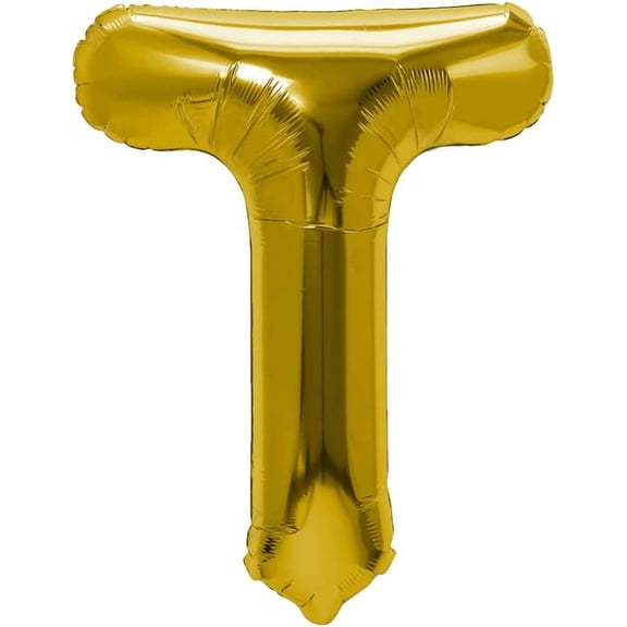 40 Inches Gold Foil Letter Balloon - Ideal for Parties and Celebrations (T)