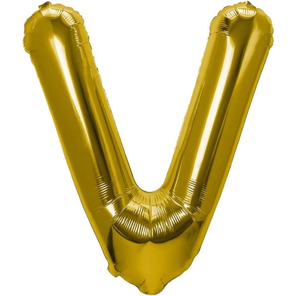 40 Inches Gold Foil Letter Balloon - Ideal for Parties and Celebrations (V)