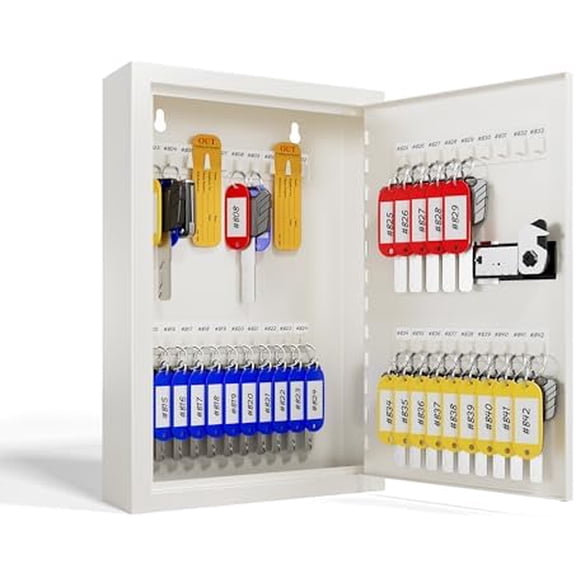 40 Keys Combination Key Lock Box with Code, Key Box Wall Mount for Home Office Key Storage, Resttable Code Gifts for Men and Women