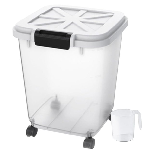 40 LB Rice Storage Container with Measuring Cup, BPA , For Rice Grain