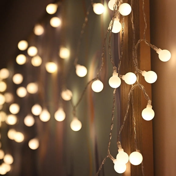 40 LED Globe Fairy String Lights - 16.4ft Warm White, USB Powered, Waterproof for Indoor and Outdoor Decoration