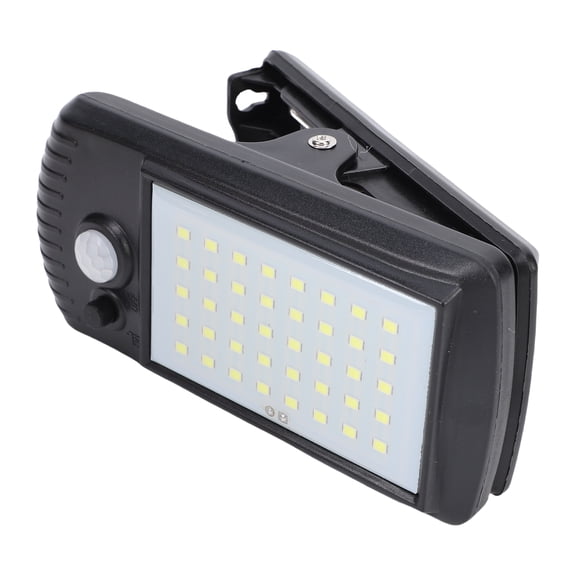 40 LED Solar Powered Clamp Light with Motion Sensor, IP65 Waterproof Outdoor Security Lamp for Fence, Garage, Garden, 270 Wide Angle, 12.5x6x6.4cm 3W Outdoor Garden Fence Garage