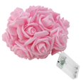 thumbnail image 1 of 40 LEDs Rose Flower String Lights 10ft/3m Battery Operated Decorative Lights for Anniversary Valentines Wedding Bedroom, 1 of 7