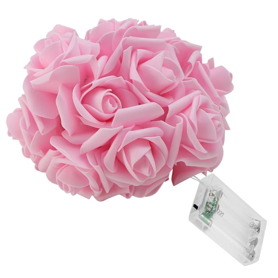 40 LEDs Rose Flower String Lights 10ft/3m Battery Operated Decorative Lights for Anniversary Valentines Wedding Bedroom
