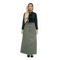 thumbnail image 1 of 40" LONG DENIM A-LINE SKIRT - WOMENS ALINE MODEST SKIRTS (HM-OLIVE) WAIST= 30", 1 of 3