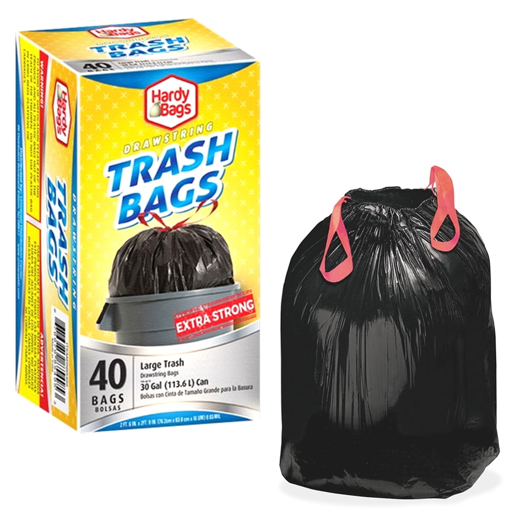Save on Stop & Shop Large Outdoor Drawstring Trash Bags 30 Gallon