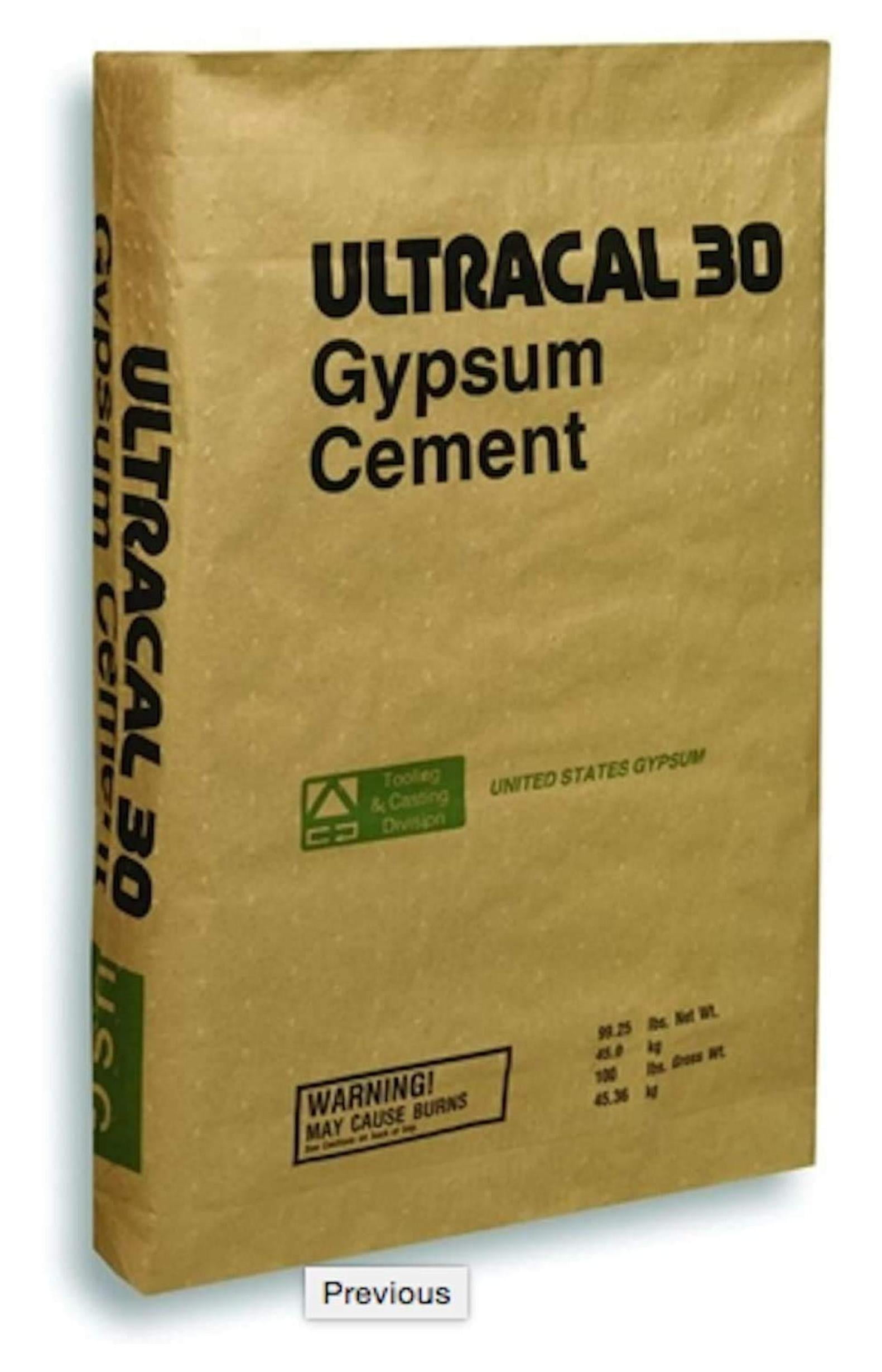 40 Lbs ULTRACAL 30 Gypsum Cement - Plaster - for Moldmaking and Casting, Ideal for Latex Molds! Takes Excellent Detail